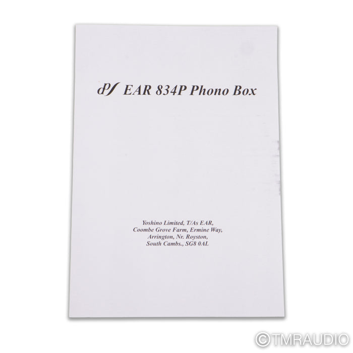 E.A.R. 834P Tube MM Phono Preamplifier