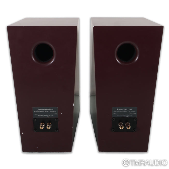 Joseph Audio Prism Bookshelf Speakers; Burgundy Pair