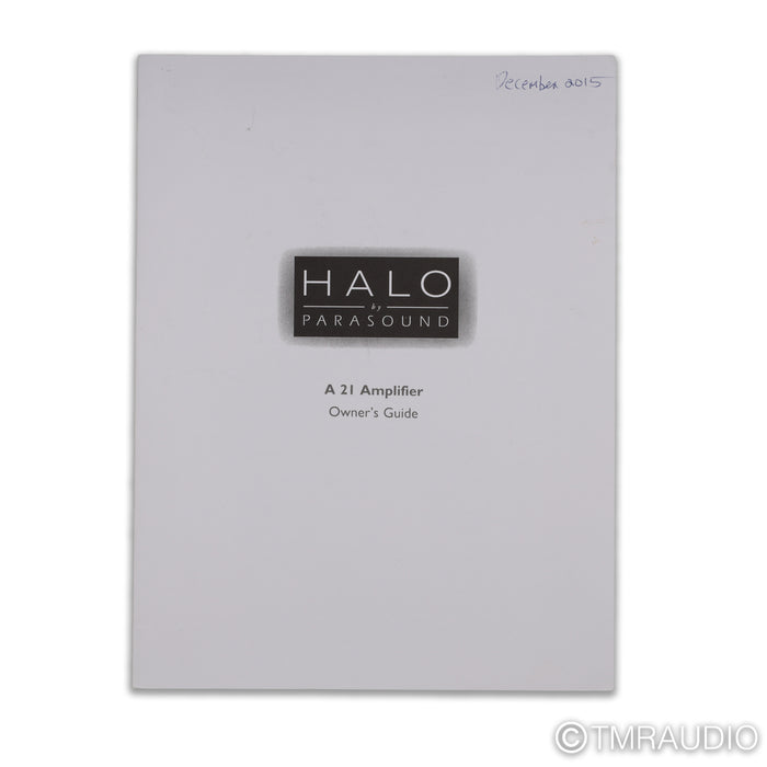 Parasound Halo A21 Stereo Power Amplifier; A 21