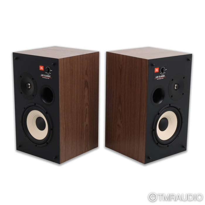 JBL L82 Classic Bookshelf Speakers; Walnut Pair w/ Blue Grills