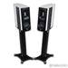 Borresen C1 Bookshelf Speakers; White Pair with Stands