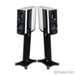 Borresen C1 Bookshelf Speakers; White Pair with Stands
