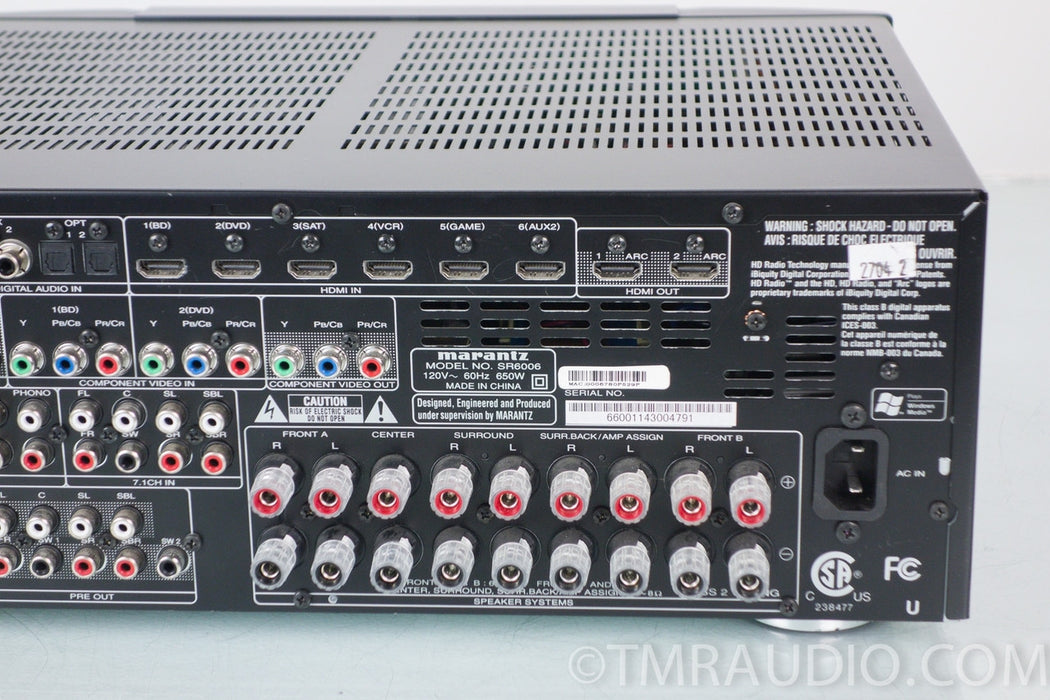 Marantz SR6006 7.1 Home Theater Receiver AS-IS / Parts (not functioning)
