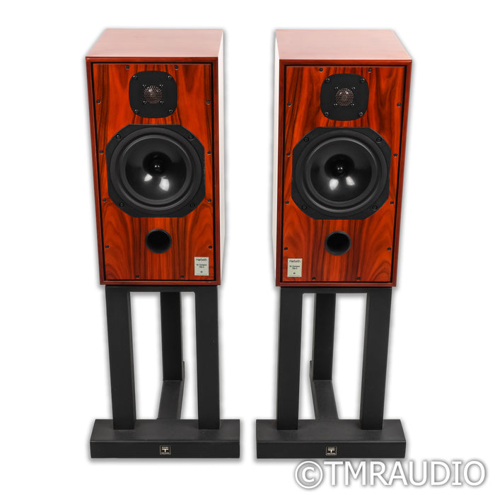 Harbeth HL Compact 7ES-3 30th Anniv. Bookshelf Speakers; Rosewood Pair w/ Stands