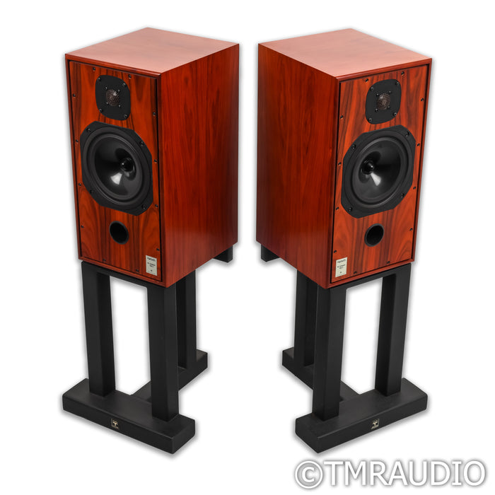 Harbeth HL Compact 7ES-3 30th Anniv. Bookshelf Speakers; Rosewood Pair w/ Stands