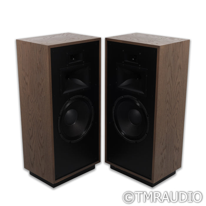 Klipsch Forte IV Floorstanding Speakers; Distressed Oak Pair w/ Lambswool Grill