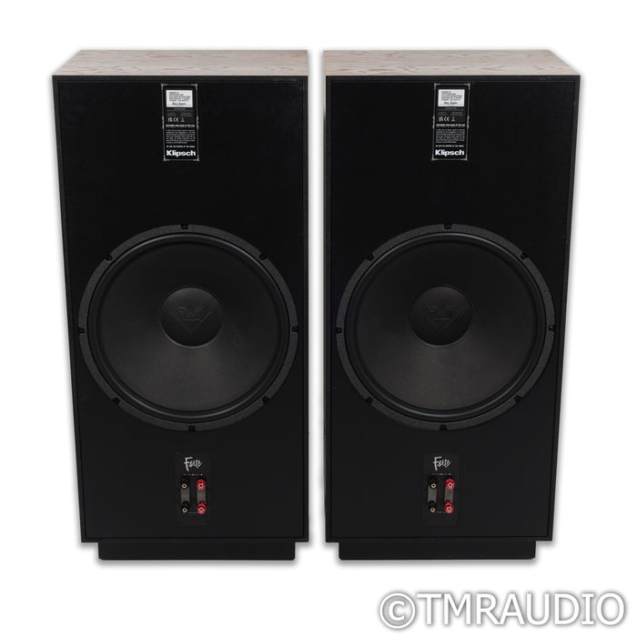 Klipsch Forte IV Floorstanding Speakers; Distressed Oak Pair w/ Lambswool Grill