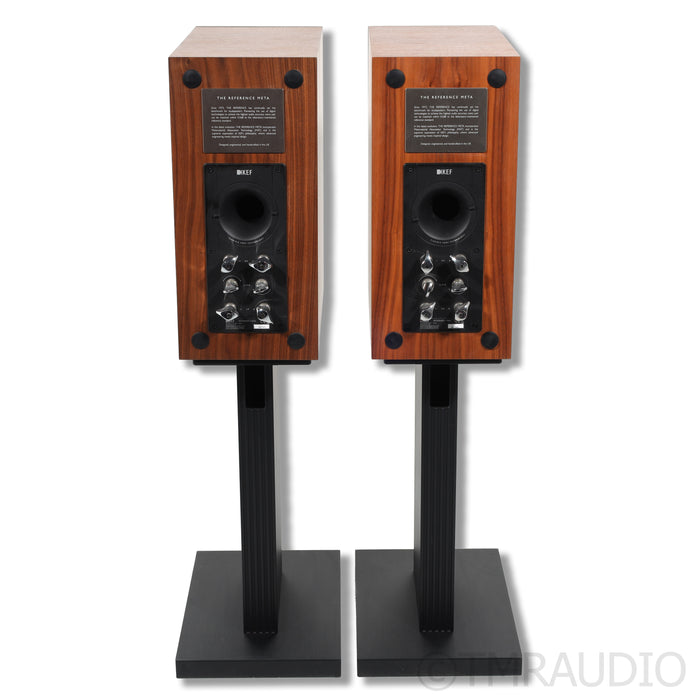 KEF Reference 1 Meta Bookshelf Speakers; Walnut Pair with Stands