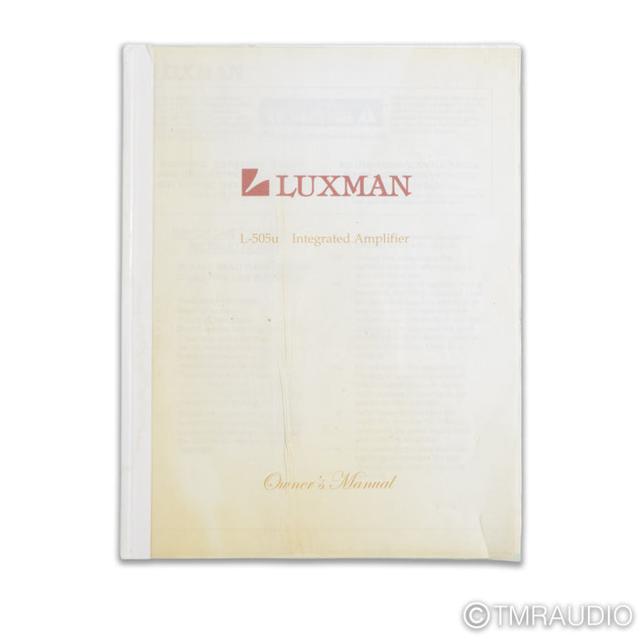 Luxman L-505u Stereo Integrated Amplifier; MM / MC Phono (No Remote)
