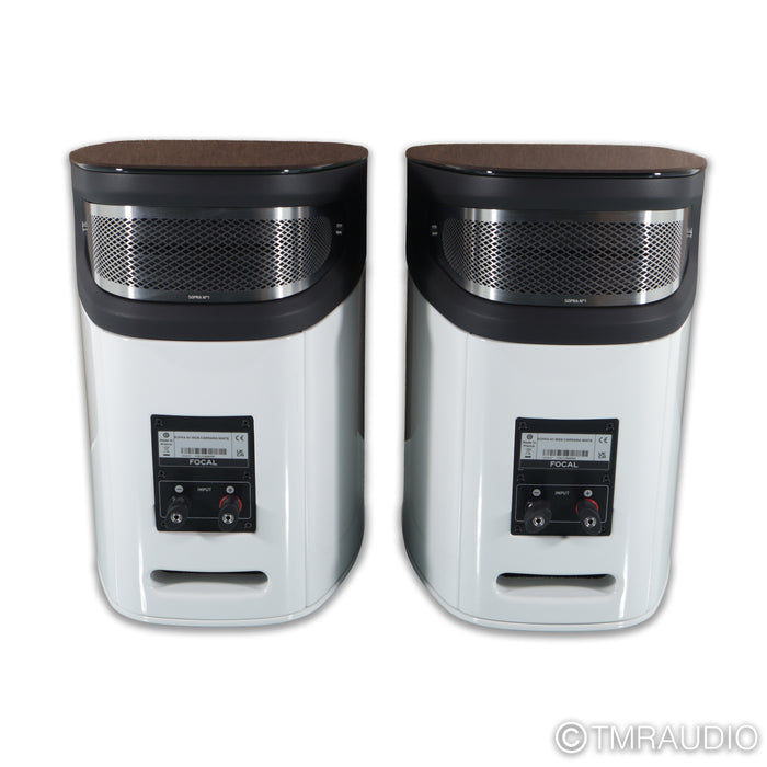 Focal Sopra No. 1 Bookshelf Speakers; White Carrara Lacquer Pair