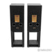 Wharfedale Linton 85th Anniversary Bookshelf Speakers; Black Pair with Stands