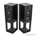 Wharfedale Linton 85th Anniversary Bookshelf Speakers; Black Pair with Stands