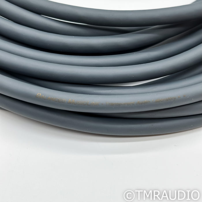 Transparent Audio MusicLink Ultra XLR Cables; 20ft Pair Balanced Interconnects
