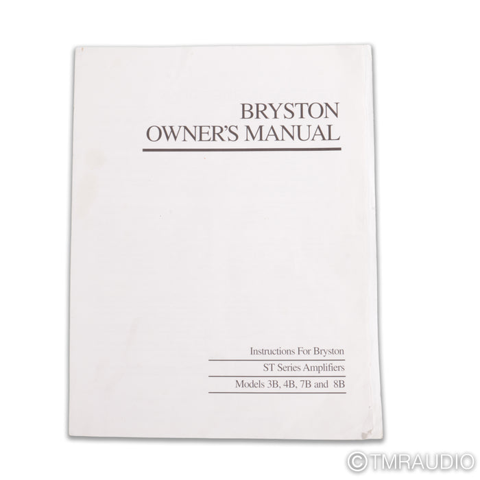Bryston 4B ST Stereo Power Amplifier; Black
