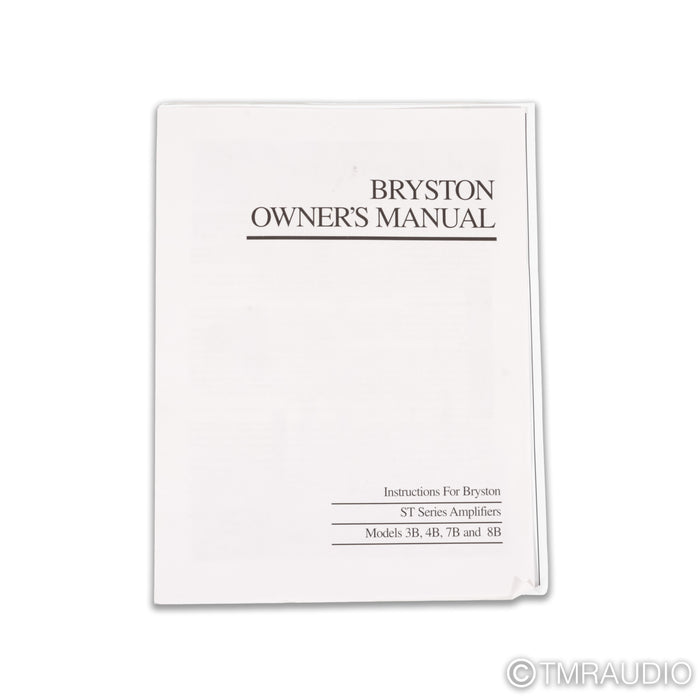 Bryston 7B ST THX Monoblock Power Amplifiers; Pair