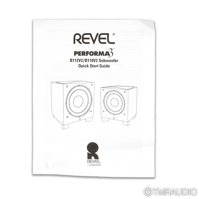 Revel Performa3 B112v2 12" Powered Subwoofer; Gloss Black