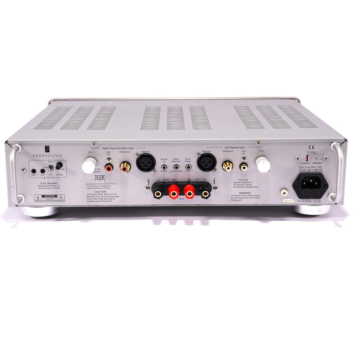 Parasound Halo A23 Stereo Power Amplifier; Silver