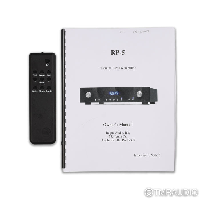 Rogue Audio RP-5 Stereo Tube Preamplifier; MM / MC Phono