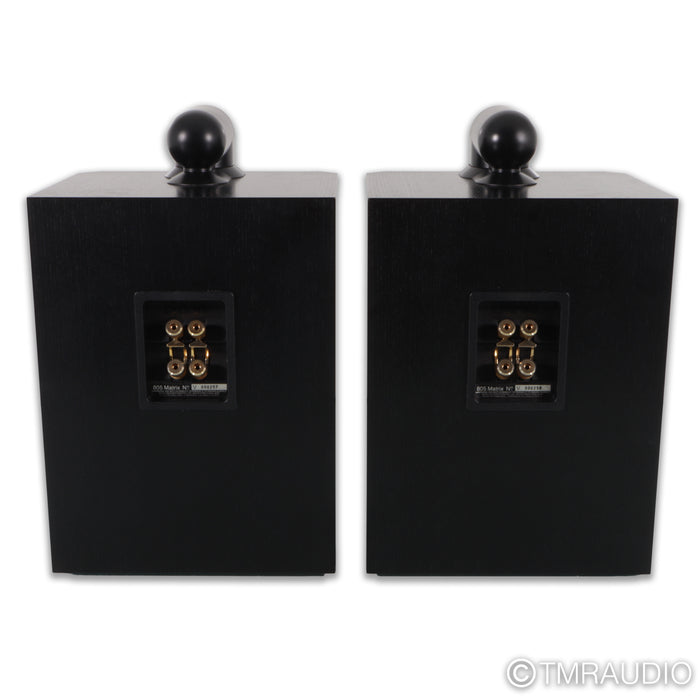 B&W Matrix 805 Bookshelf Speakers; Black Ash Pair