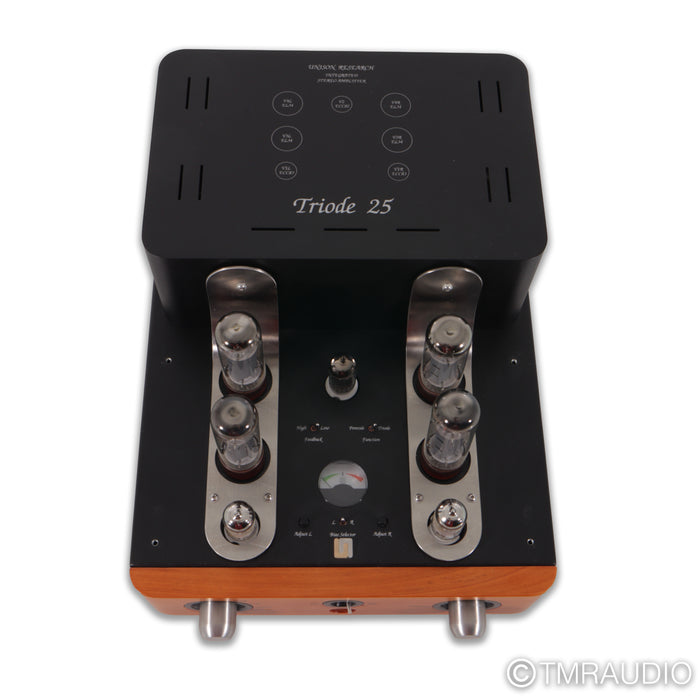 Unison Research Triode 25 Stereo Tube Integrated Amplifier; Cherry