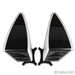 Borresen X1 Bookshelf Speakers; White Pair w/ Stands