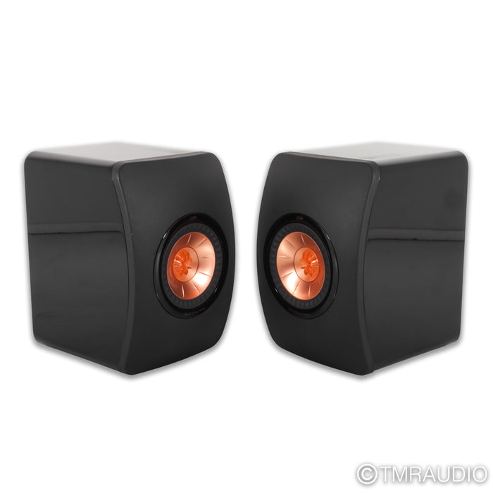 KEF LS50 Bookshelf Speakers; Black Pair