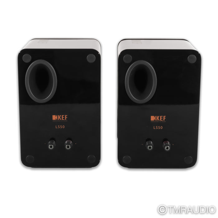 KEF LS50 Bookshelf Speakers; Black Pair