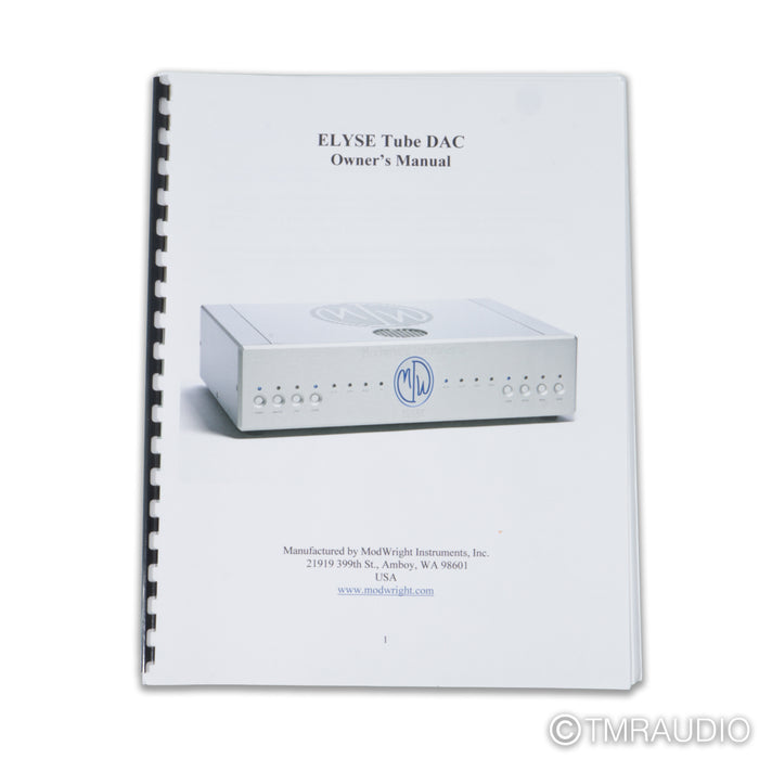 ModWright Elyse Tube DAC; D/A Converter
