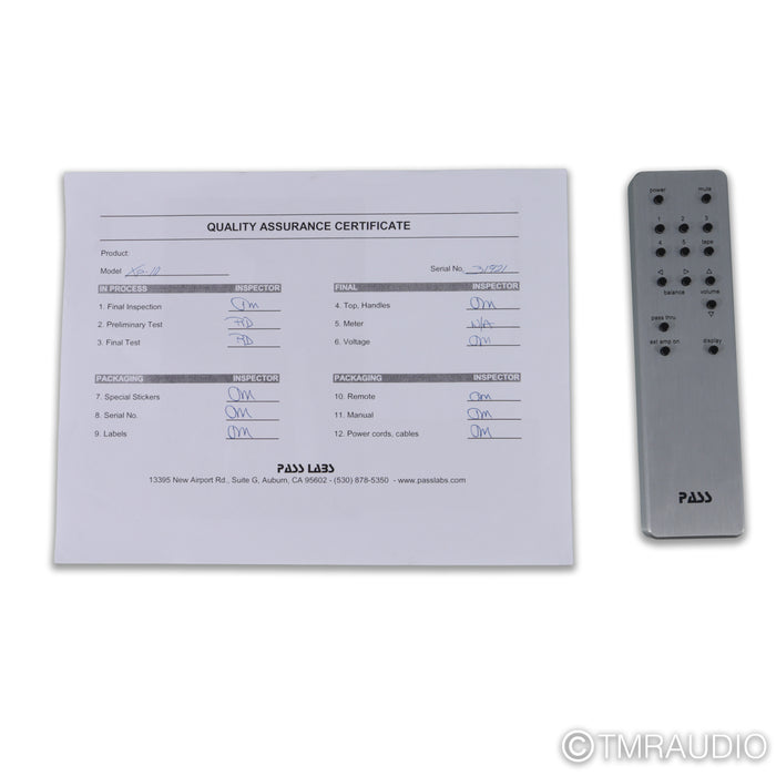 Pass Labs XP-10 Stereo Preamplifier; XP10; Silver
