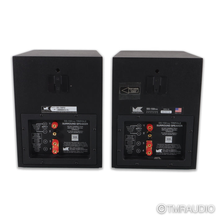 M&K SS-150 THX Dipole / Tripole Surround Speakers; Miller & Kreisel; Black Pair