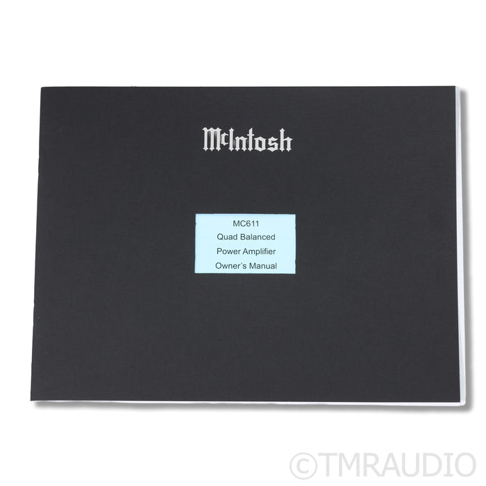 McIntosh MC611 Monoblock Power Amplifiers; Pair