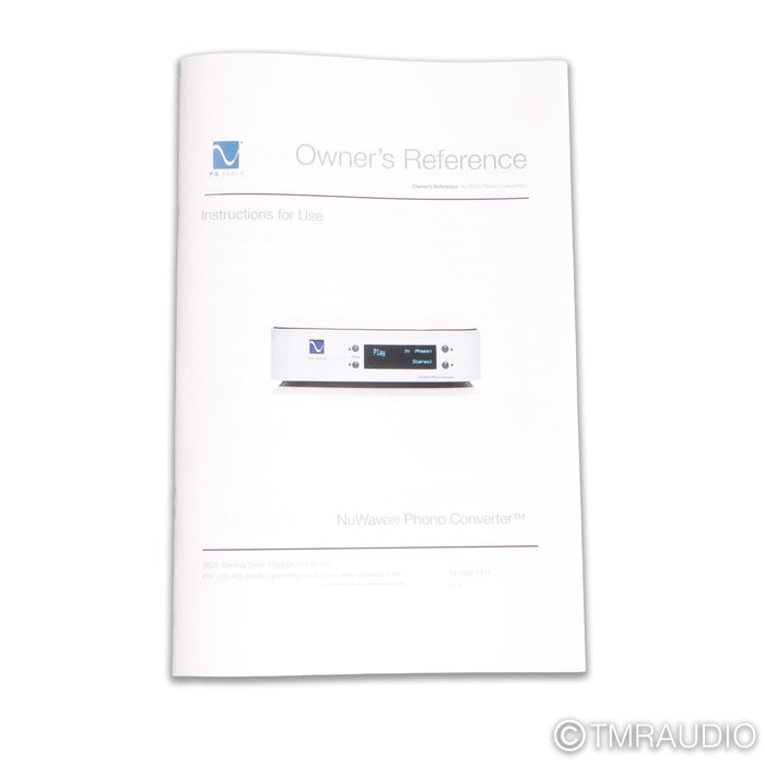 PS Audio NuWave Phono Converter MM / MC Phono Preamplifier; A/D Converter