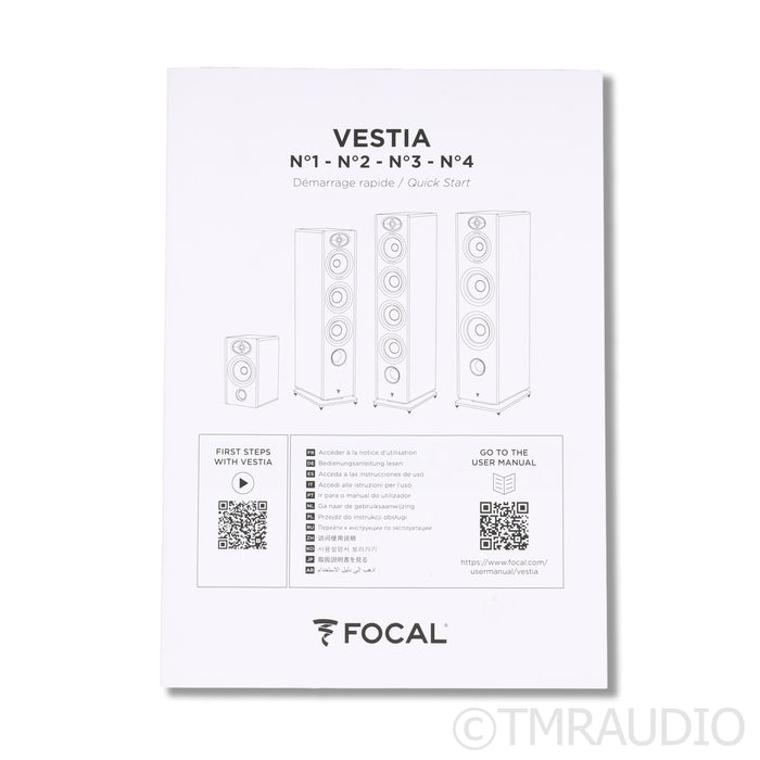 Focal Vestia No. 2 Floorstanding Speakers; Black Pair
