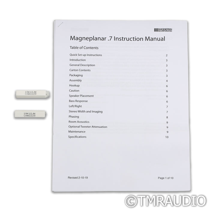 Magnepan .7 Planar Magnetic Speakers; Dark Cherry / Black Pair (Open Box)