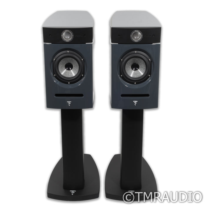 Focal Diablo Utopia Colour Evo Bookshelf Speakers; Grey Pair w/ Stands