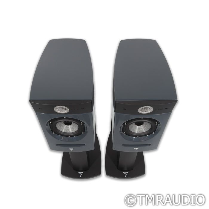 Focal Diablo Utopia Colour Evo Bookshelf Speakers; Grey Pair w/ Stands