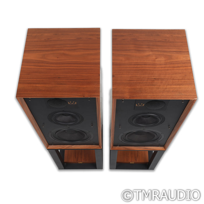 Wharfedale Linton 85th Anniversary Bookshelf Speakers; Walnut Pair with Stands
