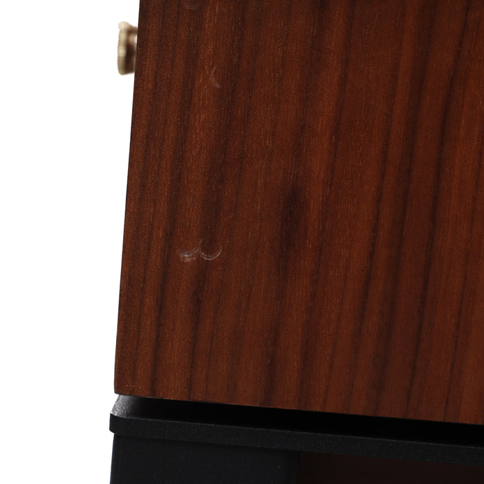 Wharfedale Linton 85th Anniversary Bookshelf Speakers; Walnut Pair with Stands