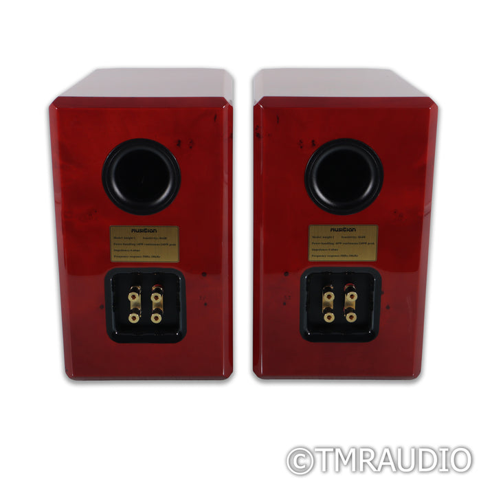 Musician Knight 1 Bookshelf Speakers; Red Pair