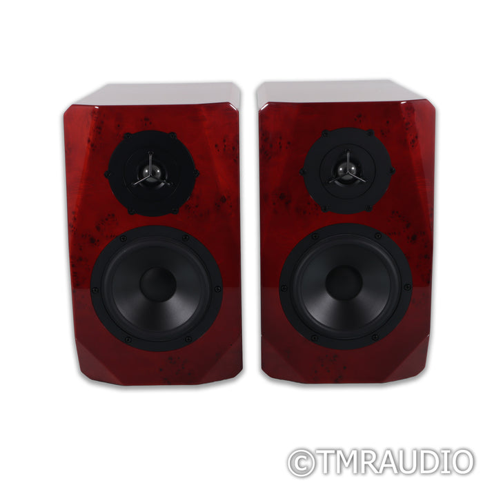 Musician Knight 1 Bookshelf Speakers; Red Pair