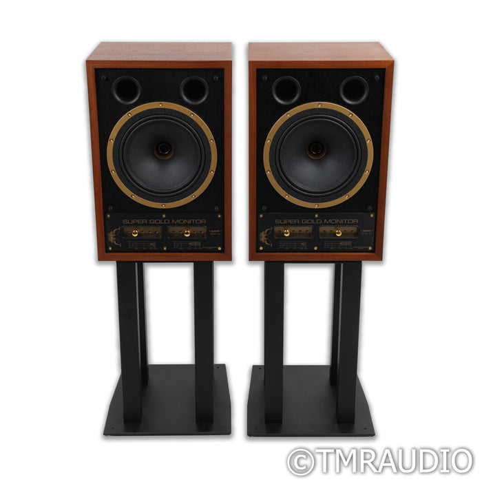Tannoy SGM10 Bookshelf Speakers; Walnut Pair w/ MoFi Sourcepoint 10 Stands