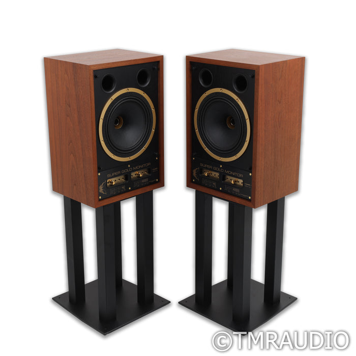 Tannoy SGM10 Bookshelf Speakers; Walnut Pair w/ MoFi Sourcepoint 10 Stands