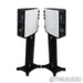 Borresen  X1 Bookshelf Speakers; White Pair w/ Stands