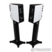 Borresen  X1 Bookshelf Speakers; White Pair w/ Stands