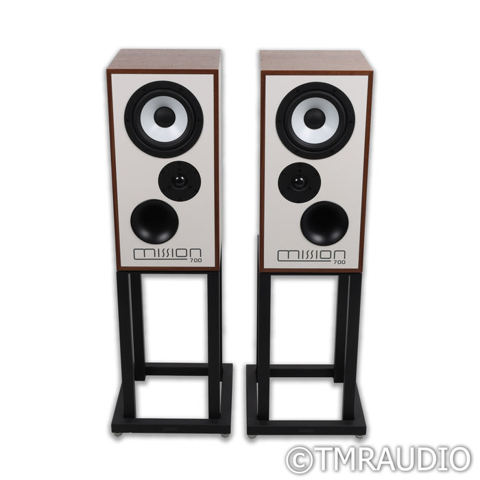 Mission 700 Bookshelf Speakers with Stands; Walnut Pair