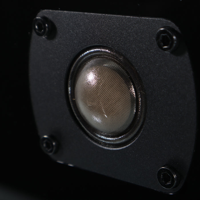 Daniel Hertz Eva Bookshelf Speakers; Black Piano Pair Signed by Mark Levinson