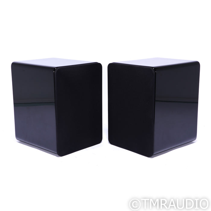 Daniel Hertz Eva Bookshelf Speakers; Black Piano Pair Signed by Mark Levinson