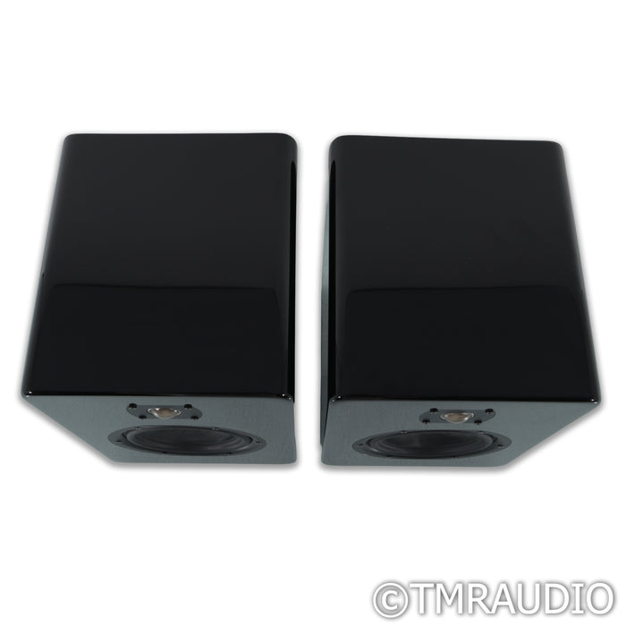 Daniel Hertz Eva Bookshelf Speakers; Black Piano Pair Signed by Mark Levinson