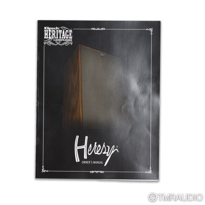 Klipsch Heresy IV Floorstanding Speaker; Walnut; Single