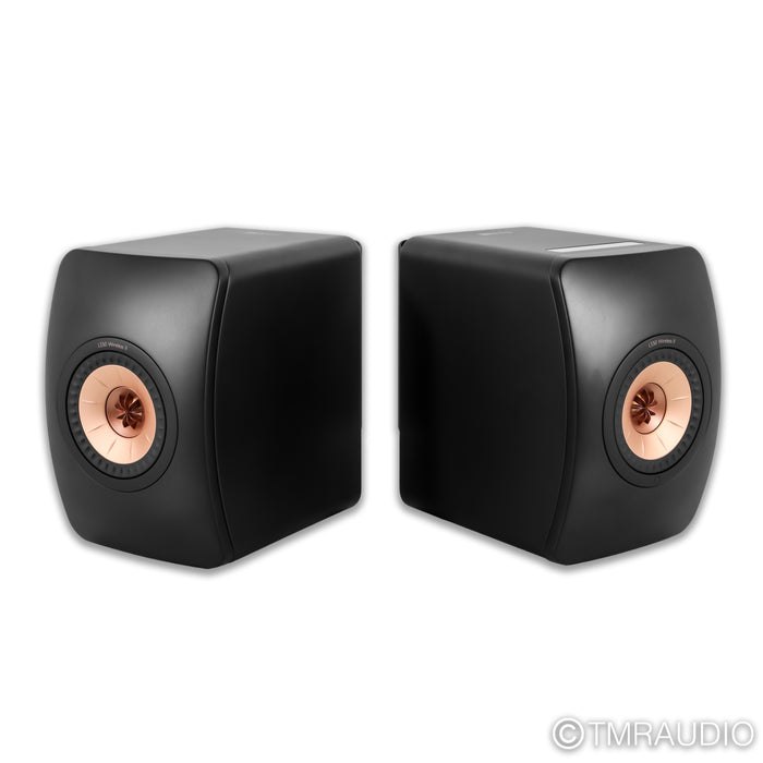 KEF LS50 Wireless II Active Bookshelf Speakers; Black Pair